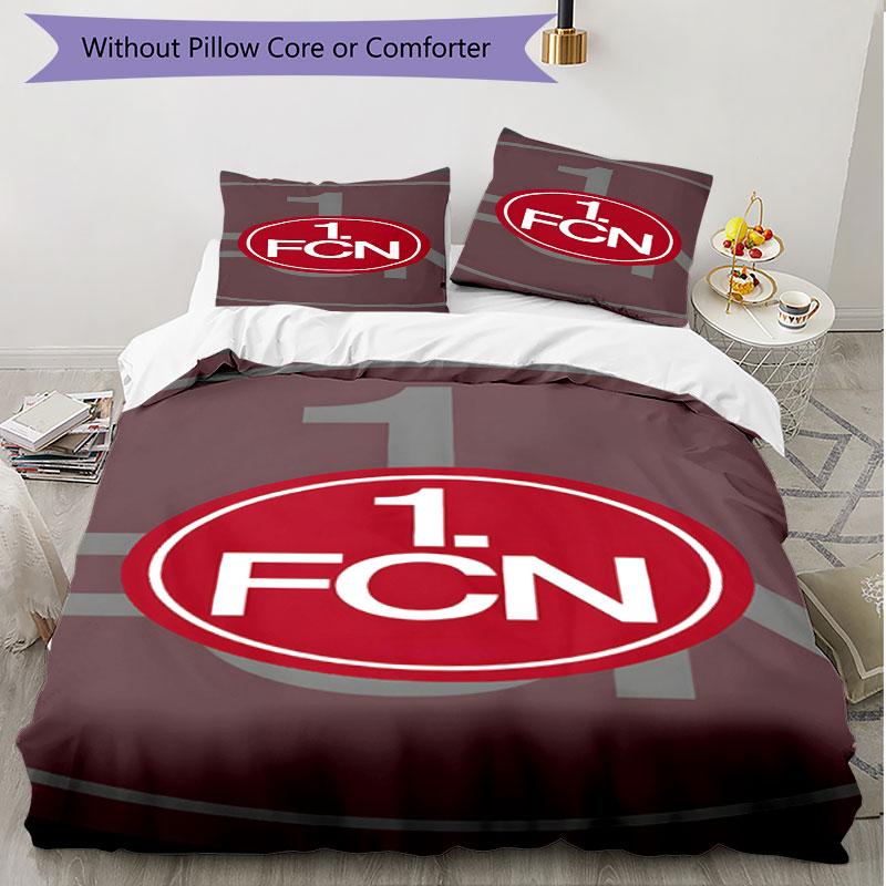 3pcs Duvet Cover Set (1*Duvet Cover + 2*Pillowcase, Without Core), FC Nurnberg Print Soft All‑Season Bedding Set, Home Bedroom Decor Gift