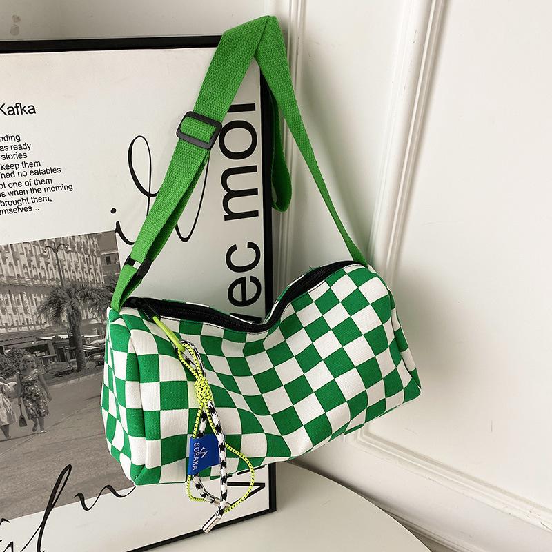 All-match One-shoulder Diagonal Wide-shoulder Boston Bag Fashion Pillow Bag