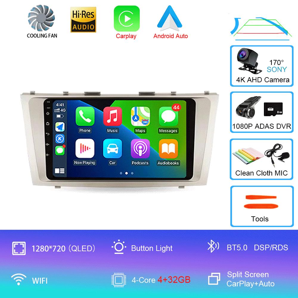 Android 14 Автомобильное радио для Toyota Camry 6 XV 40 50 2006 - 2011 Мультимедийный видеоплеер Навигация стерео GPS Нет 2din 2 din dvd