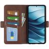 Чехол-подставка для Xiaomi Redmi Note 14 5G, кожаный кошелек с текстурой телячьей кожи, чехол для телефона