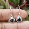 Solid 925 Sterling Silver Garnet Gemstone Handmade Designer Birthstone Gift Wedding Engagement Gift Earrings