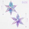2PCS Large Foil Ceiling Garlands Decorative Honeycomb Snowflake Iridescent Snowflake  Party