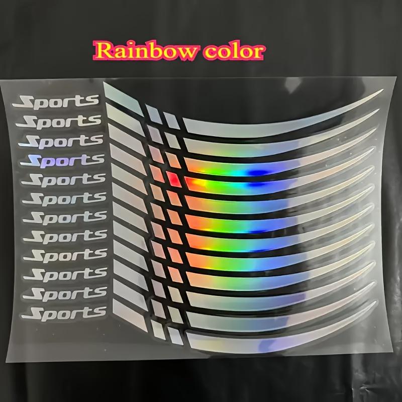 Светоотражающий спортивный набор наклеек на ступицы колес - Клейкие наклейки для автомобиля, Спортивные надписи, Декор ступиц мотоцикла, Декор колес мотоцикла