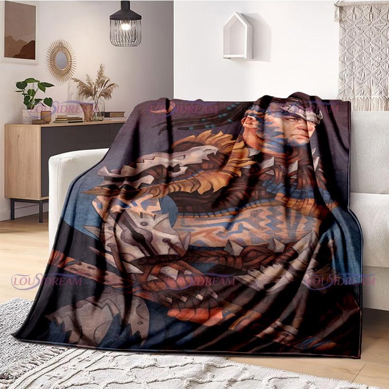 Одеяло для любителей геймеров Horizon Zero Dawn, игровое одеяло, флисовое одеяло, одеяло для взрослых и детей, покрывало для геймера, подарки