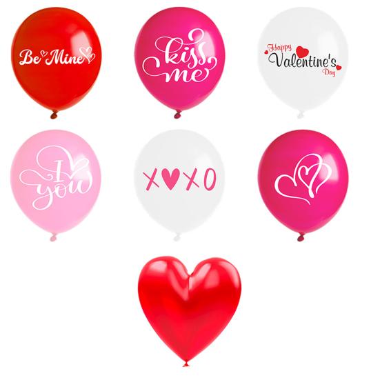 16 шт. набор воздушных шаров на день Святого Валентина с принтом романтических букв и воздушными шарами в форме сердца любви, украшение своими руками, макет сцены, принадлежности для украшения праздничной вечеринки