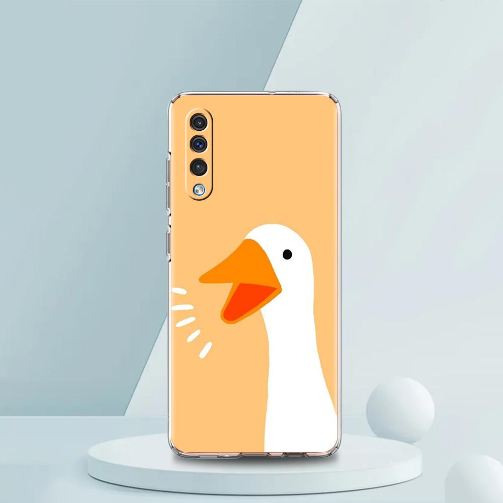 Милый гусь утка Игра Роскошный прозрачный чехол для телефона для Samsung Galaxy A12 A02 A03S A50 A70 A40 A10 A20 A30 Чехол Силиконовый корпус