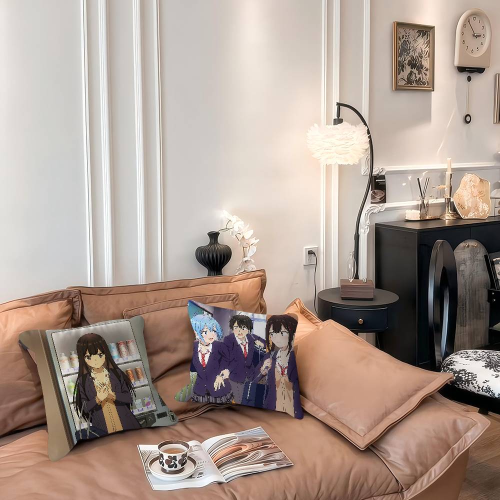 Anime Can A Boy-Girl Friendship Survive Stitch Lucky Dragon Pillow Cover Sofa Cushion Cover Home Room Decoration Children Gift