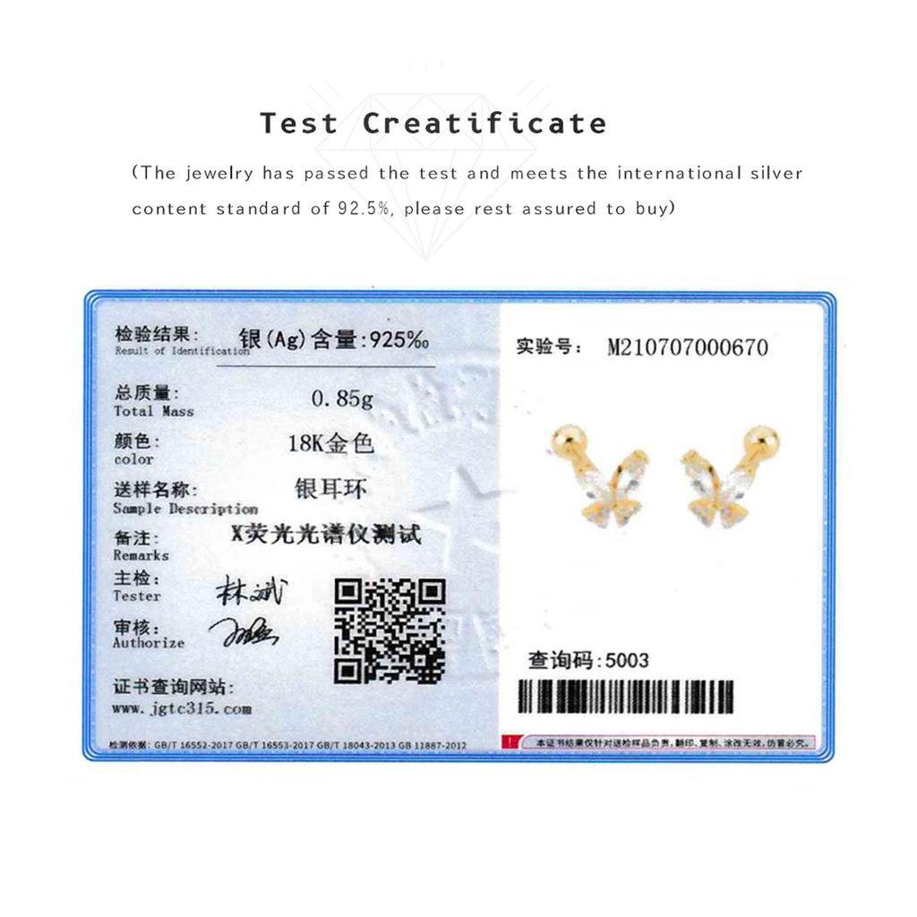 ANDYWEN Серьги-гвоздики из стерлингового серебра 925 пробы 2023, золотые прозрачные серьги-гвоздики в виде бабочки, женские зажимы в стиле рок-панк, аксессуары для свадебной вечеринки