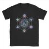 DnD Holographic Geometric Dice T-Shirts Men Game Amazing Pure Cotton Tee Shirt Crew Neck Short Sleeve T Shirt Big  Tops#Color