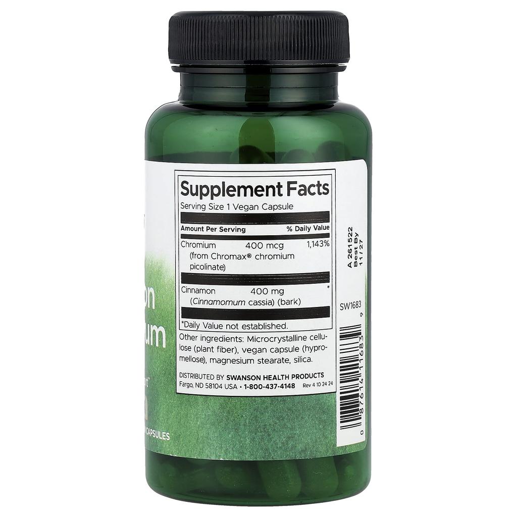 Cinnamon & Chromium, 60 Veggie Capsules