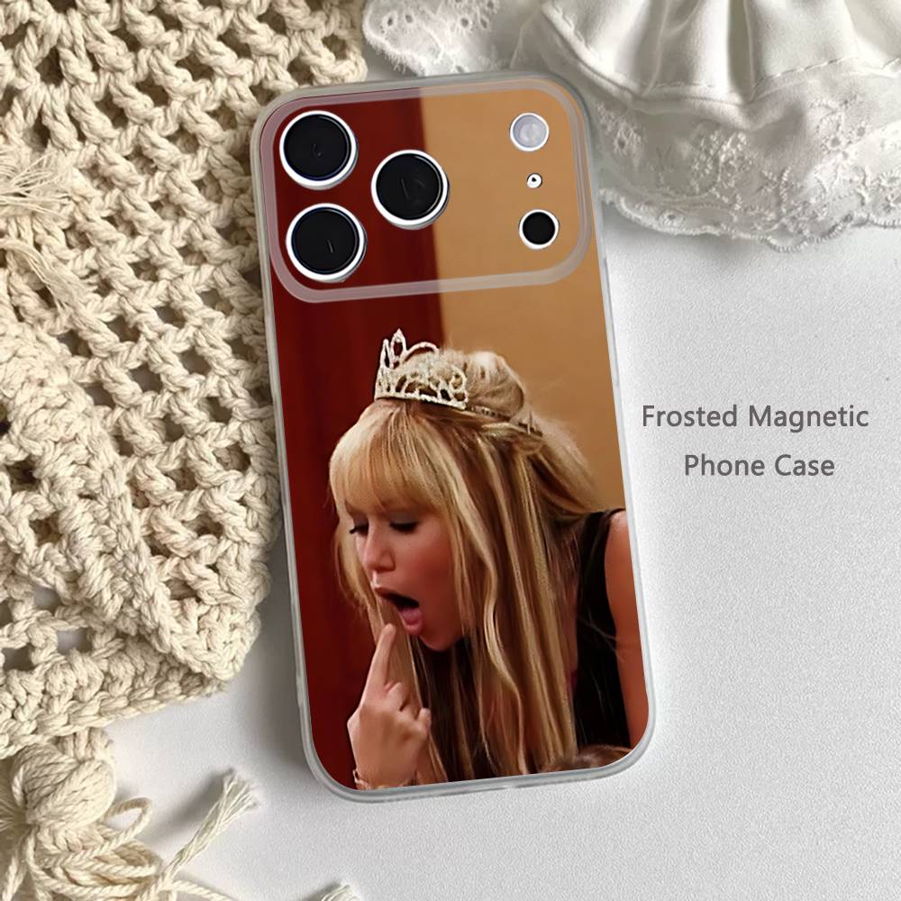 СМЕШНОЙ Магнитный чехол H-HannahS M-Montana Матовый прозрачный для iPhone 17,16,15,14,13,12,11 Pro,Max,Plus,Mini,Air,E