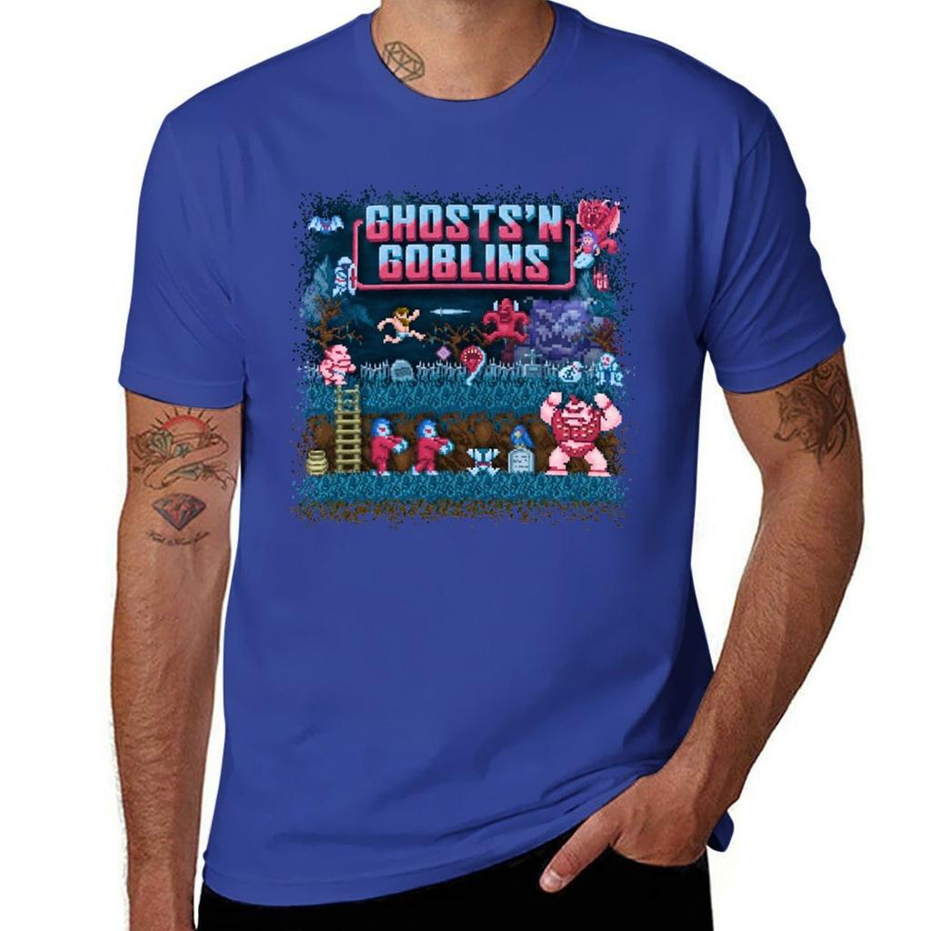 2026 New Fashion Oversized Goblins N Ghosts High Quality Causal TShirt for A Boy Blacks Sweat Summer Clothes Mens Clothing