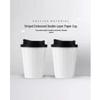 Mubaisen Embossed Disposable 500ml Milk Tea Cups with Lids