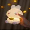 Новый светодиодный ночник RGB милый кролик силиконовый светильник для сна USB перезаряжаемый датчик спальня прикроватная тумбочка ребенок ребенок подарок Прямая поставка
