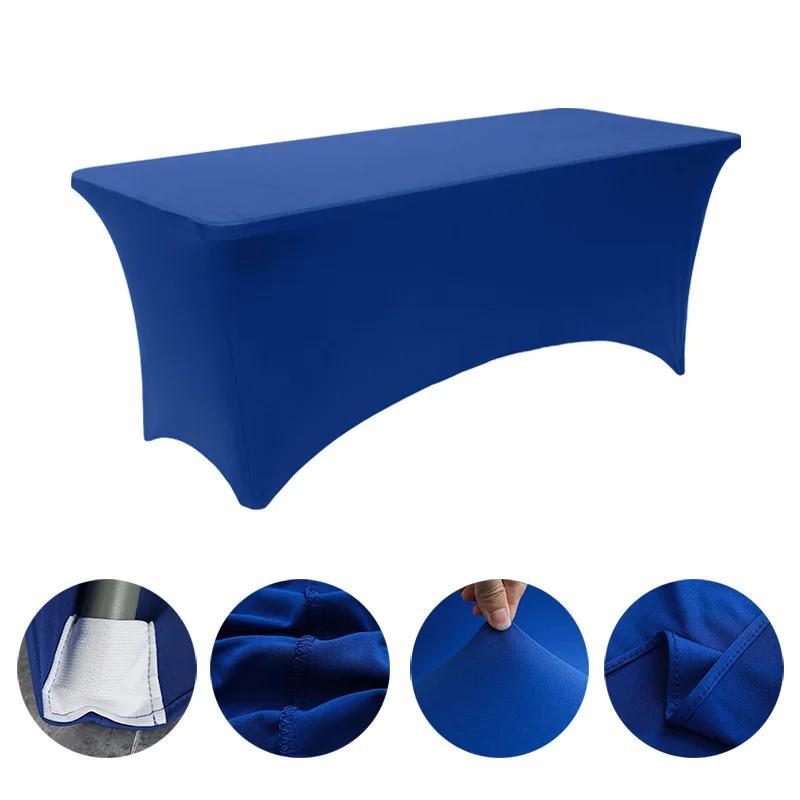 4/5/6/8FT Stretch Spandex Table Cover, Elastic Stretchable Patio Tablecloth Protector for Party Banquet Wedding Christmas Events