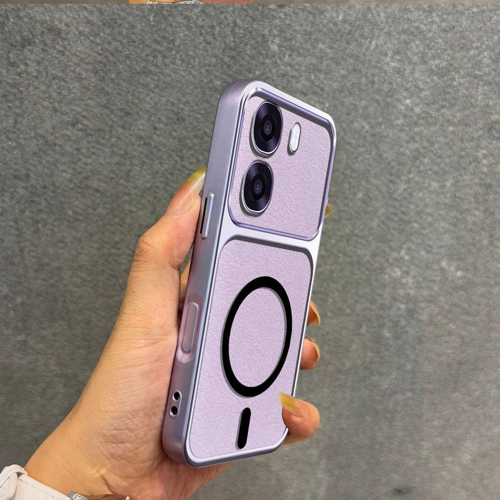 Магнитный чехол из ТПУ с металлическим покрытием для OPPO A6x 4G/5G, A6t Pro, A6, A6k, противоударный, матовый, мягкая крышка