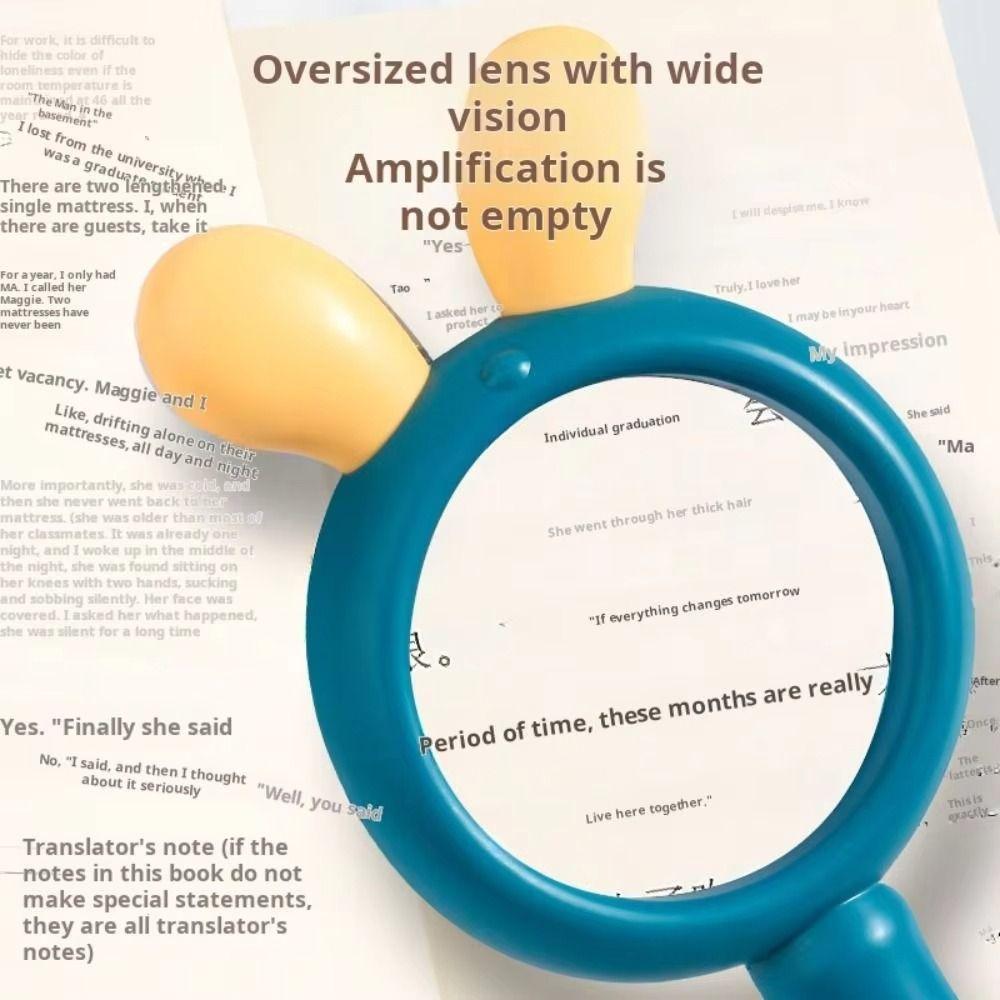 Cartoon Design Magnifying Glass Mini Pocket Size Optical Lenses Reading Glass Elementary School