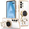 Protective Case - BOOLING - for Samsung Galaxy A52 4G/5G - Flexible TPU - Adjustable Stand - Astronaut - White