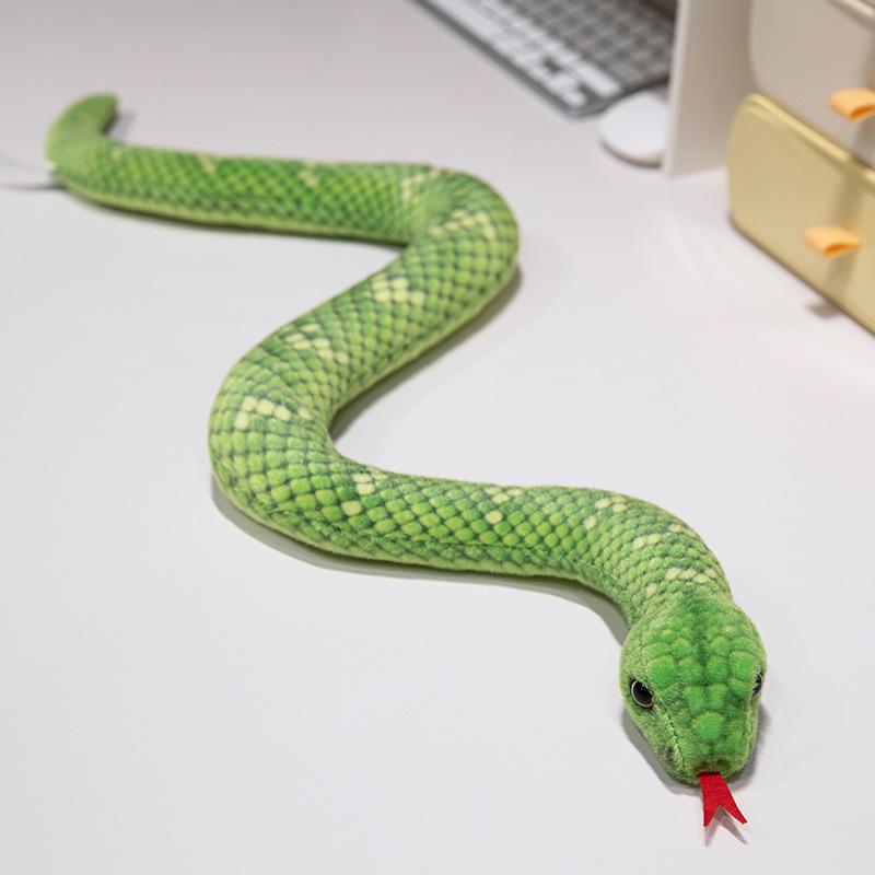 Simulated water boa small snake plush toy S curved python zodiac snake doll boy trick doll