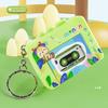 Retro Cassette Recorder Toy 10 Songs Play/Pause Function Tape Compartment Keychain Bag Decoration Fun Kids Voice Changer Pendant
