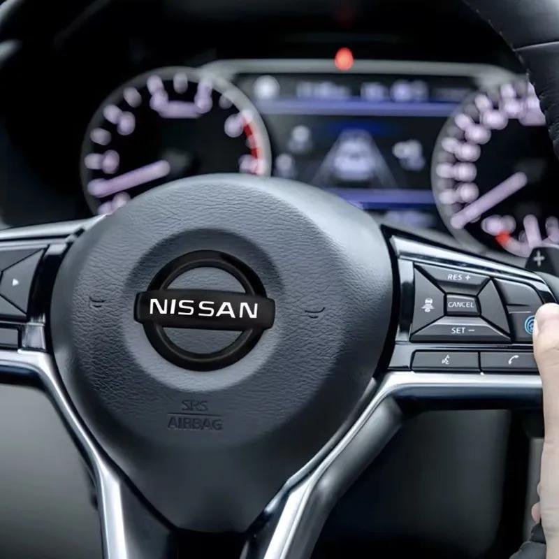 Car Steering Wheel Emblem Decals Badge For Nissan Qashqai Juke Pulsar Sentra Altima Patrol Micra Rogue Almera Versa Pathfinder HGU6