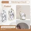 Clock,Melted Clock Decor, Art Inspired Wall Clock, Funny Creative Gift Used For Decorative Home Shelf Desk Table