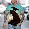 Summer New T-shirt Casual Multi-color Animal 3D Printed Men's Short Sleeved T-shirt
