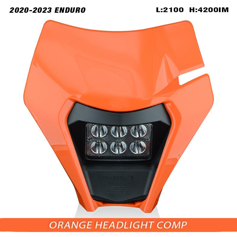 Powerzone Motorcycle LED Headlight For KTM EXC SXF XCW MX 2014-2023 Head Light Supermoto Fairing Dirt Bike Enduro Motocross