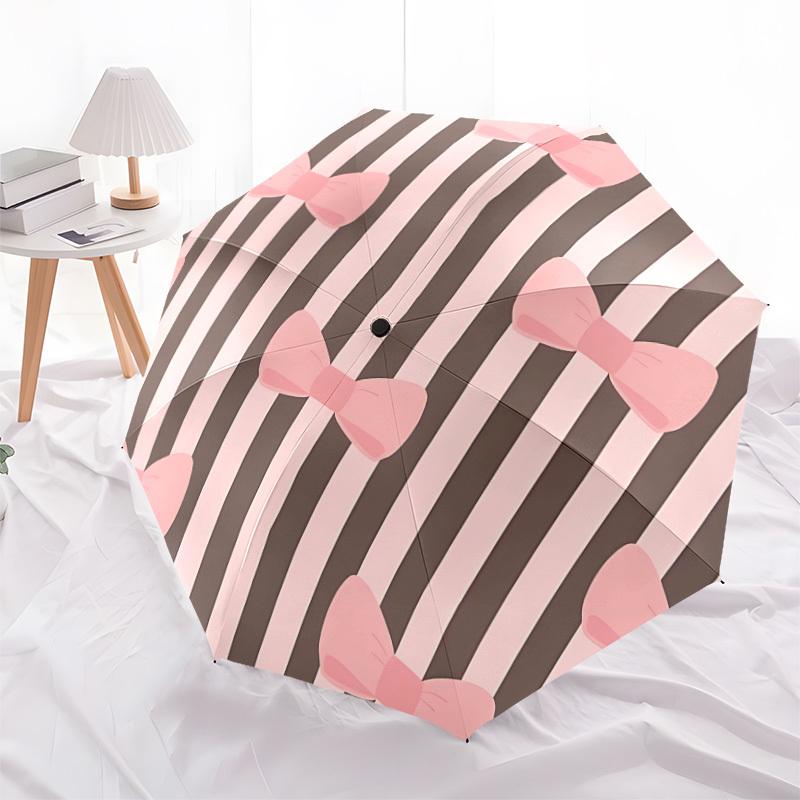 1pc Bow Print Automatic Open/Close Umbrella, Formal Events - Ideal Gift for Family or Friends, Outdoor Accessory yy251211230