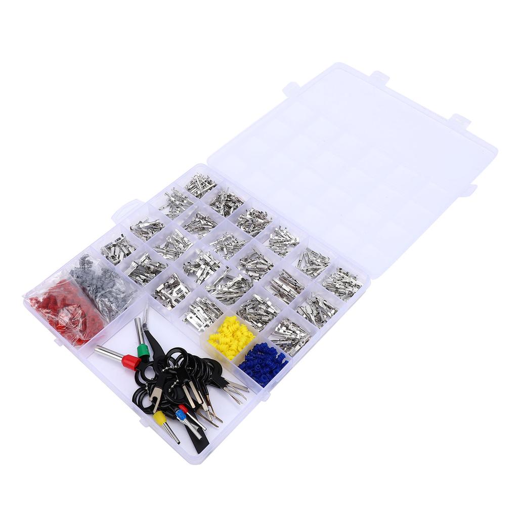 Pin Connector Kit Car Electrical Wire Connector Terminal Pins with Pin Terminal Removal Tool for Automotive Motorcycle