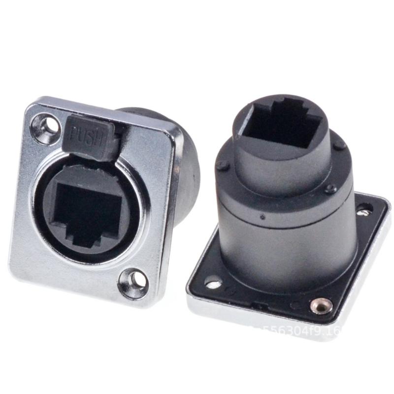 RJ45 Panel Mount D Type Connector 1Pcs 8P8C NE8FDP NE8FDE Ethernet Coupler for Home Office Network Renovation