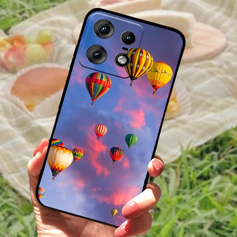 Чехол для Motorola Edge 50 Pro Модный Мраморный Силиконовый Черный Мягкий Бампер для Телефона Moto Edge 50 Pro Мультяшные ТПУ Оболочки