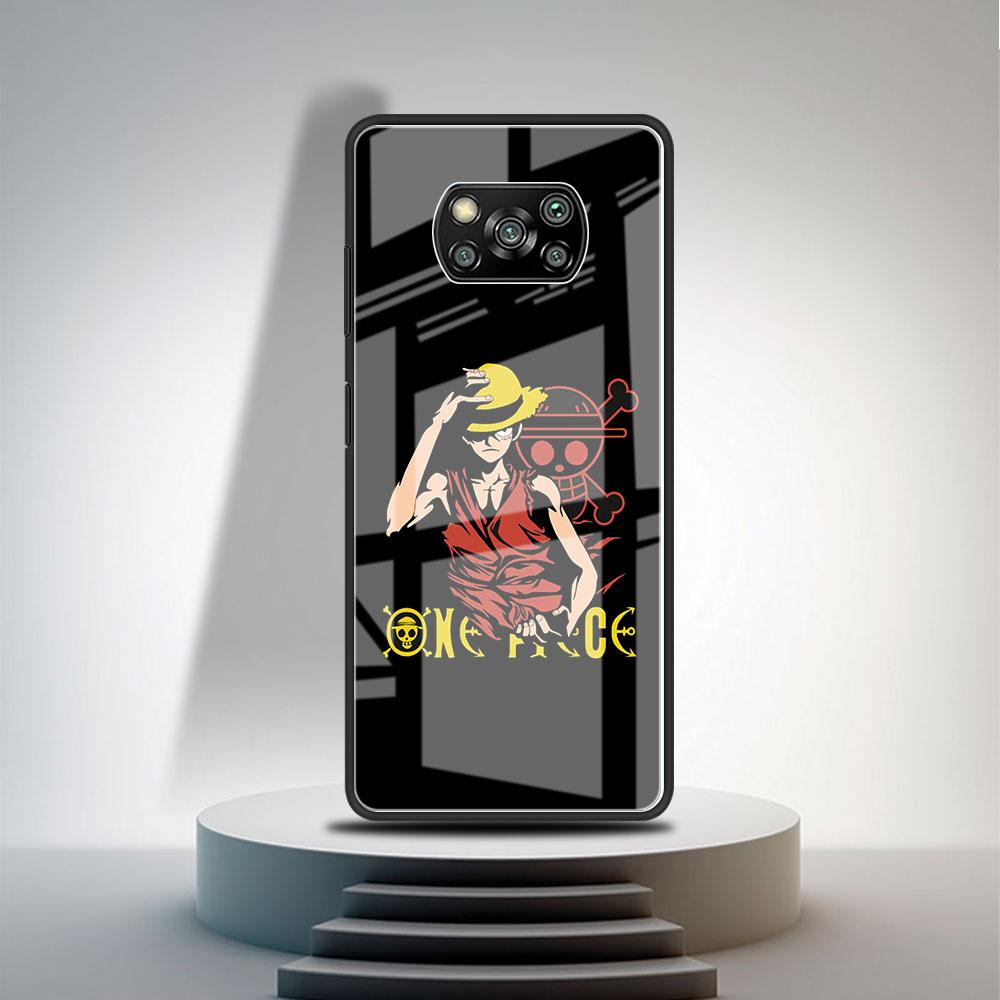 Стеклянный чехол для Xiaomi Poco X3 NFC 11 Lite 11T F3 M3 для Redmi Note 11 10 9 8 Pro 10S 9S 9A 9C чехол для телефона аниме черный