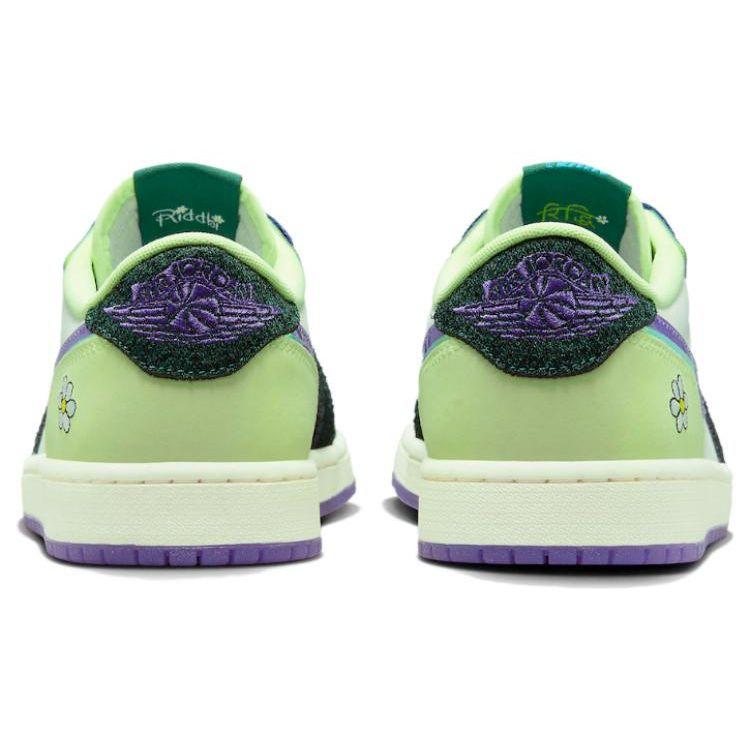 Кроссовки унисекс Air Jordan 1 Retro Low OG Doernbecher 2023 Green Gorge-Green Court-Purple FD9665-351
