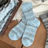 Носки Birkenstock Stack до середины голени Снежинка Зимние Теплые Шерстяные Носки Утолщенные С Винтажными Детскими