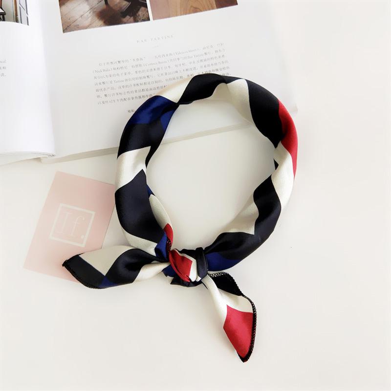 Fashion Women Printing Square Scarf Elegant Square Silk Satin Scarf Head Neck Hair Tie Band EMA