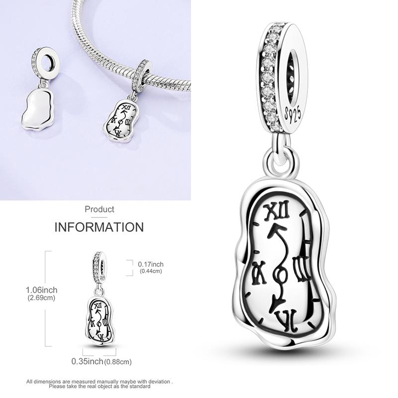 Charms Plata De Ley 925 Devil's Eye Infinity Eternal Symbol Dragonfly Positioning Buckle Charms Fit Women DIY Jewelry