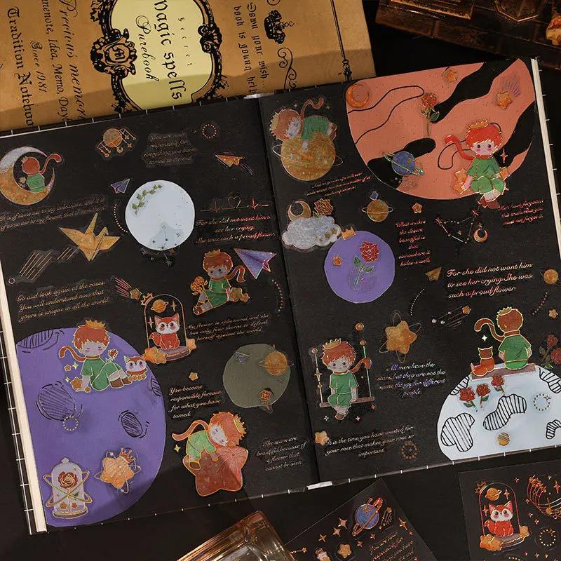 3 шт./набор Милый принцесса роза Бронзовый стикер Декоративный для DIY скрапбукинга Журнал Фотоальбом материалы для украшения Наклейки