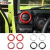 ABS Car Air Conditioning Vent Outlet Decoration Ring Cover Stickers Frame For Suzuki Jimny Up Car Interior