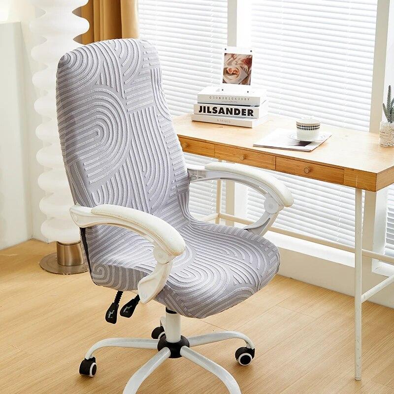 Jacquard Spandex Office Chair Cover Anti-dirty Computer Desk Armchair Slipcovers Dust-proof Rotating Gaming Chair Protector SML
