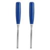 Набор из 2-х стамесок по дереву высокой твердости для резьбы по дереву с синей ручкой для деревообработки, плоские