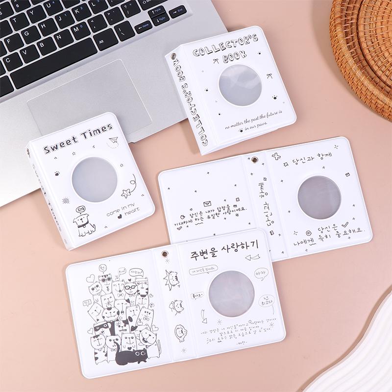 Ins Cute Mini 3-Inch Album 36 Pockets Card Binder Kpop Idol Pictures Storage Case Transparent Inner Page Collection Album