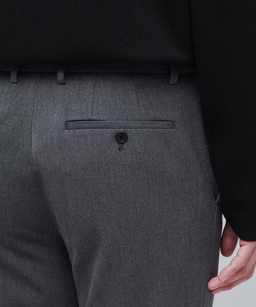 MUSINSA STANDARD Heavyweight Fleece-Lined Wide Hidden Elastic Waist Slacks [Medium Gray]