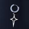 Стальные Модные Украшения Клипса Серьга Мужские Серьги-Кольца Корейский Стиль Кафф для Уха Крест Звезда Висячая Серьга