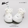 Matcha Green Single Net Little White Shoes Breathable Versatile Design Thick Baseplate Shoes Vitality Student Shoes