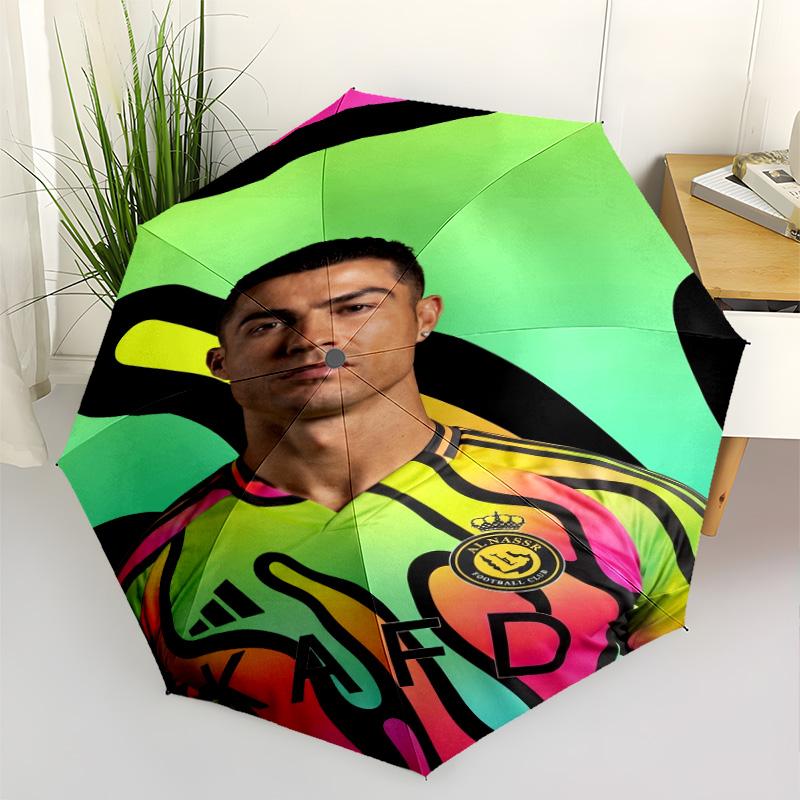 Juventus Player Action Compact Travel Automatic Umbrella Retractable Design with 8-Rib Durability Compact Design Durable Everyday Carry Umbrella