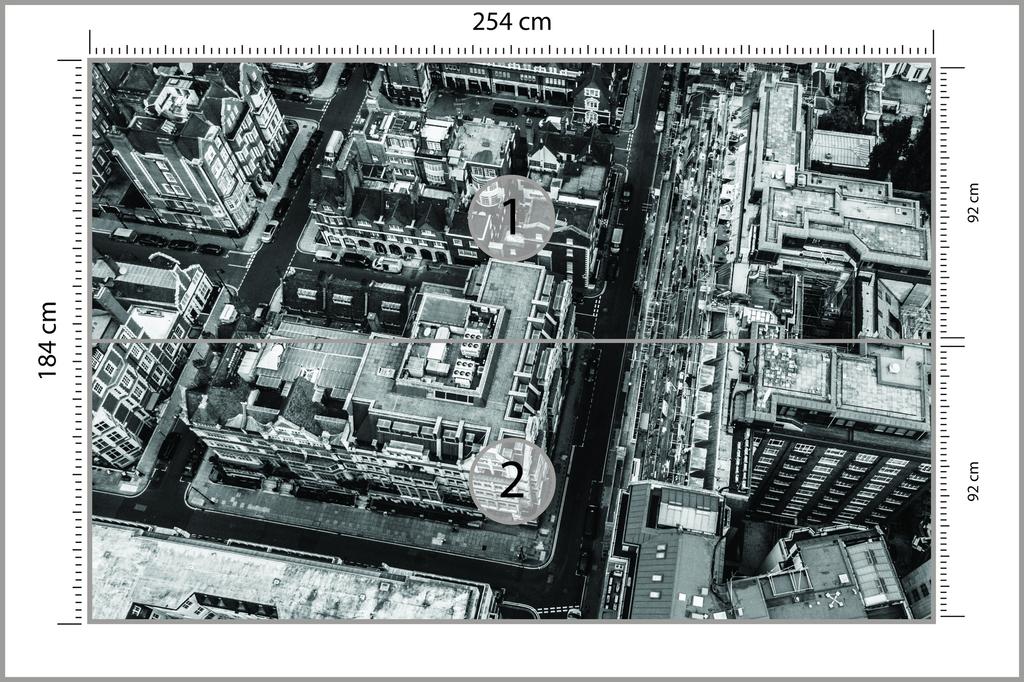 Фотообои Лондон Черно-Белые Флизелин 254x184