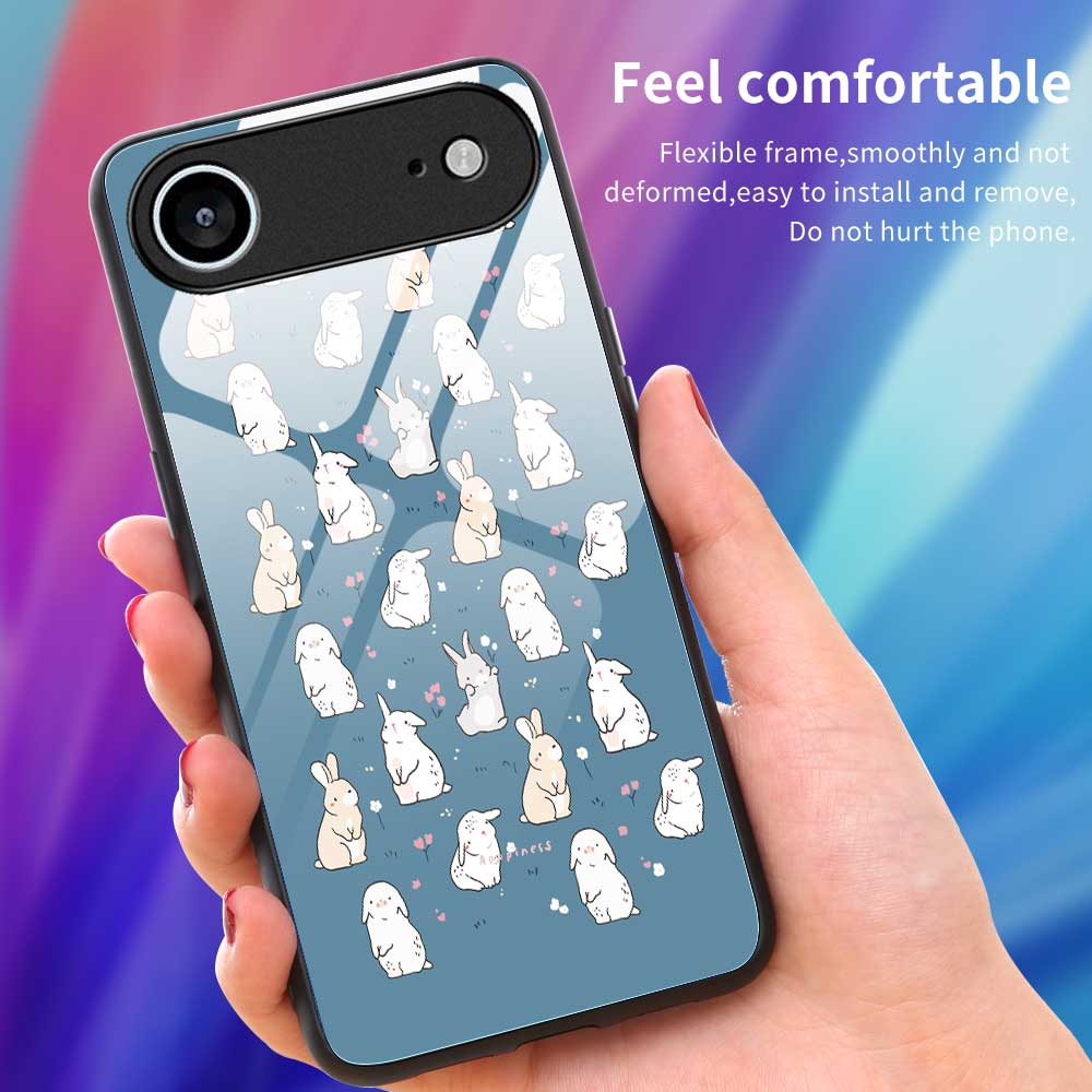 Для iPhone 17 Air Чехол ПК ТПУ Закаленное стекло Печать с рисунком Ударопрочная Задняя крышка для телефона