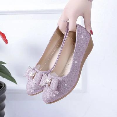 Мода с бантом Круглый носок Женские туфли-лодочки Средний каблук Женская обувь Beau Today Шикарный острый носок Молодежный Быстрая доставка Распродажа Обувь Оптом Y2k