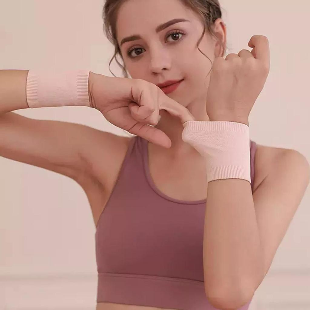 1 Pair Wristbands Wrist Bands Sweatbands Sweat Band For Sport Tennis Badminton